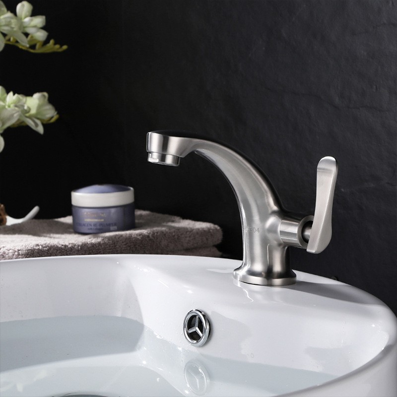 Crescent Moon Single Hole Bathroom Faucet