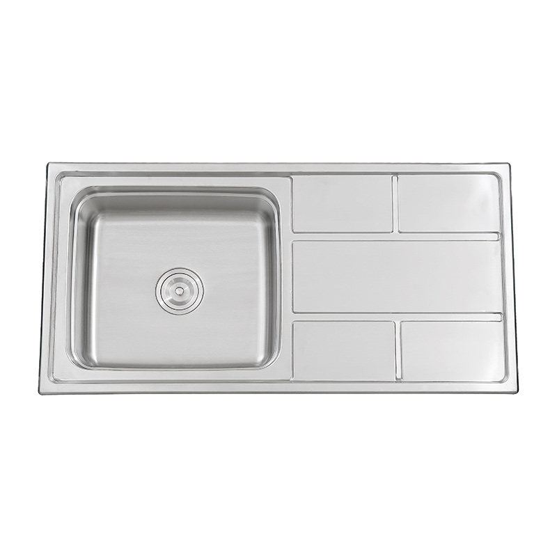 Single Bowl Stainless Steel Kitchen Sink with Board