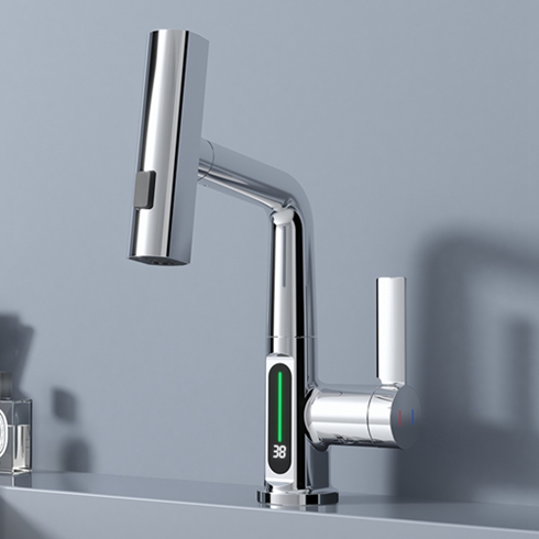 Waterfall Kitchen Faucet Temperature Digital Display