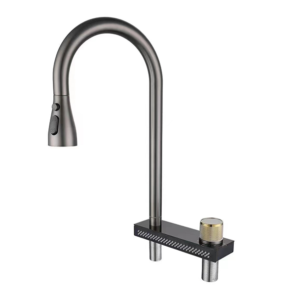 Two-Hole Waterfall Digital Faucet On The Counter