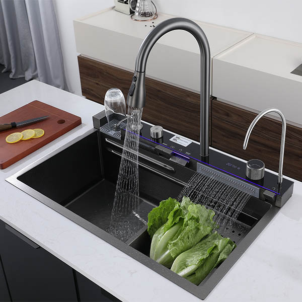 Waterfall Kitchen Sink 304 Stainless Steel Sink