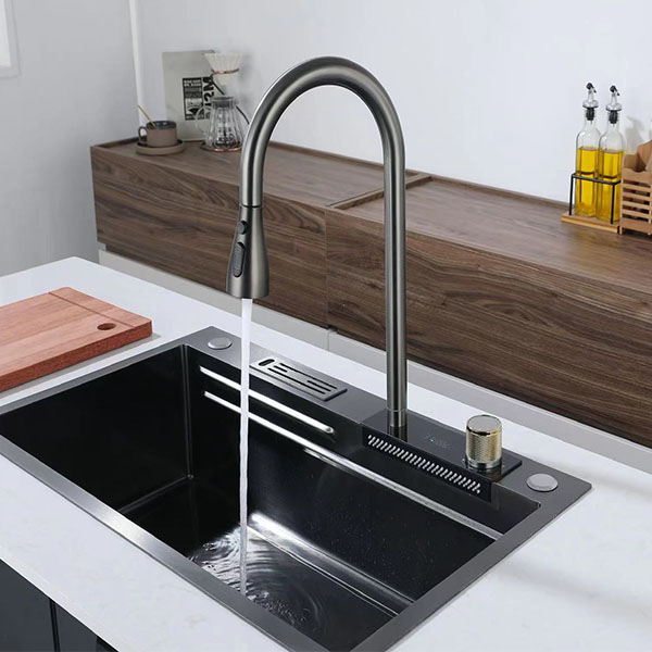 Undercounter Digital Waterfall Kitchen Sink