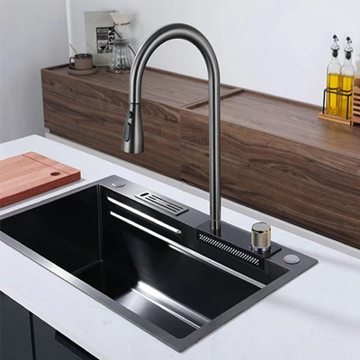 Undercounter Digital Waterfall Kitchen Sink