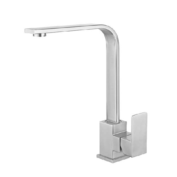 Square Stainless Steel Hot and Cold Mixer Tap Kitchen Faucet