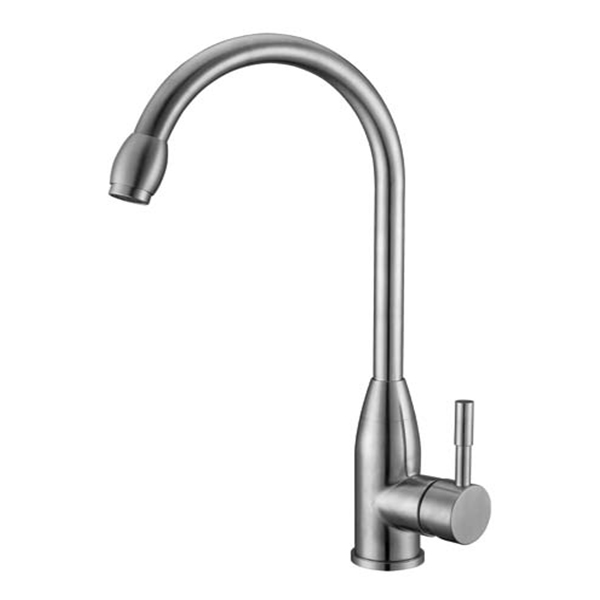 Lever Handle Hot Cold Stainless Steel Kitchen Faucet