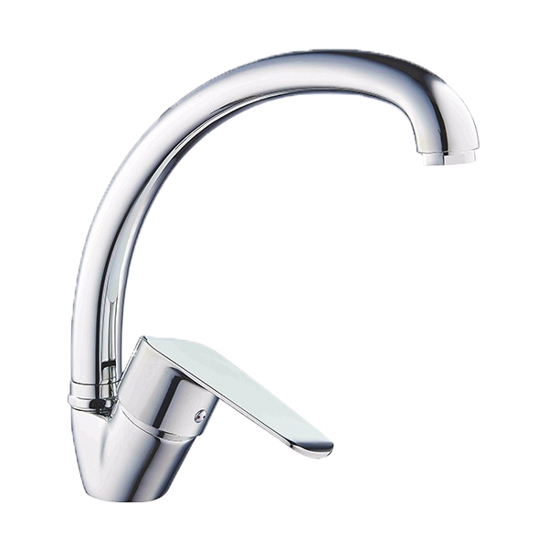 Swan Neck Single Lever Hot Cold Kitchen Faucet