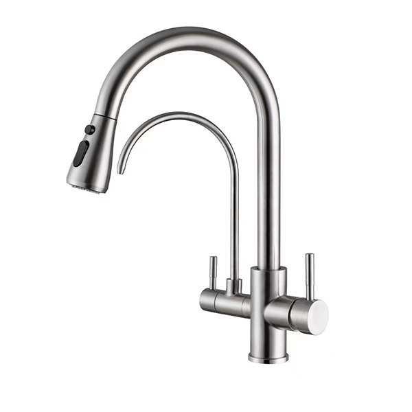 Pull Out 2 Way 360 Rotation Hot & Cold Water Kitchen Faucet