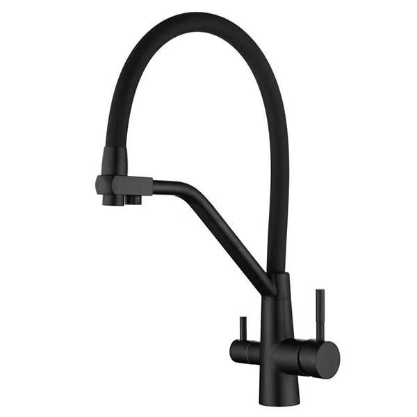 3 Way Brushed Matt Black Filter Kitchen Faucet