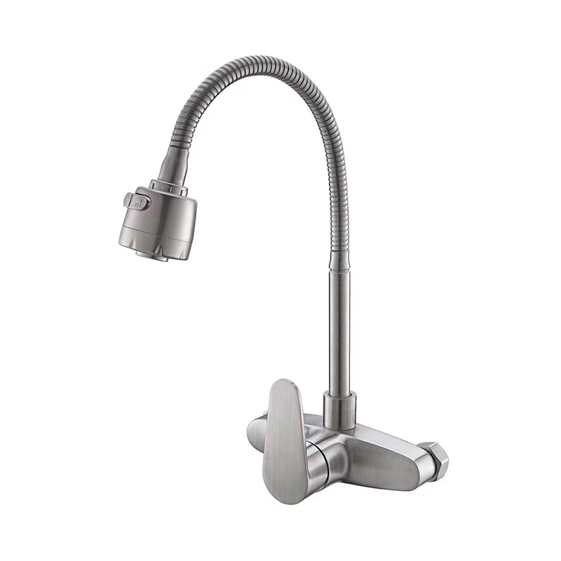 Stainless Steel Mixer Tap Single Handle Pull Out Kitchen Faucet