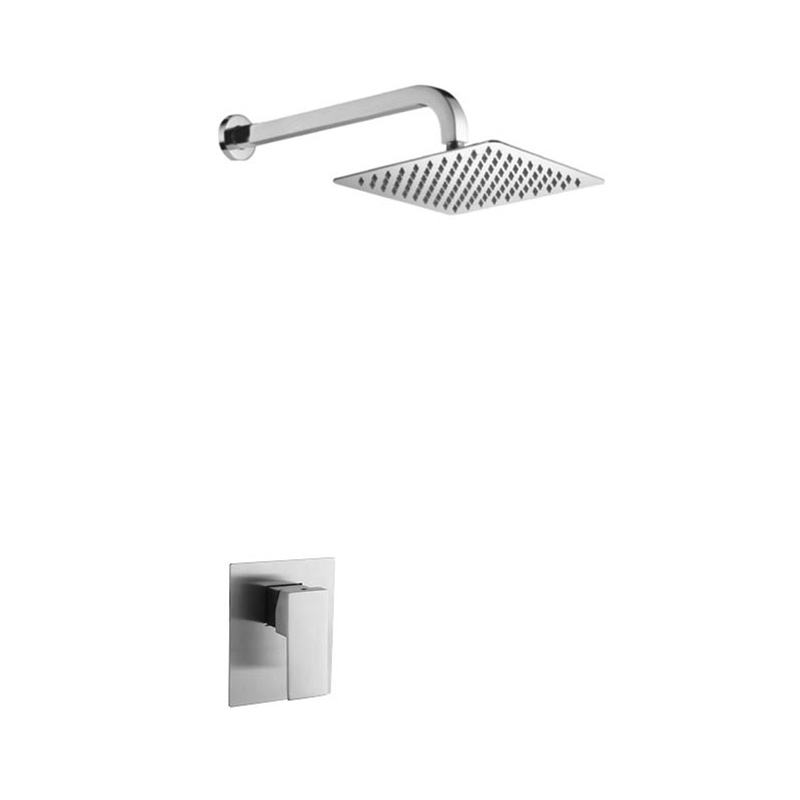 square concealed bathroom shower set