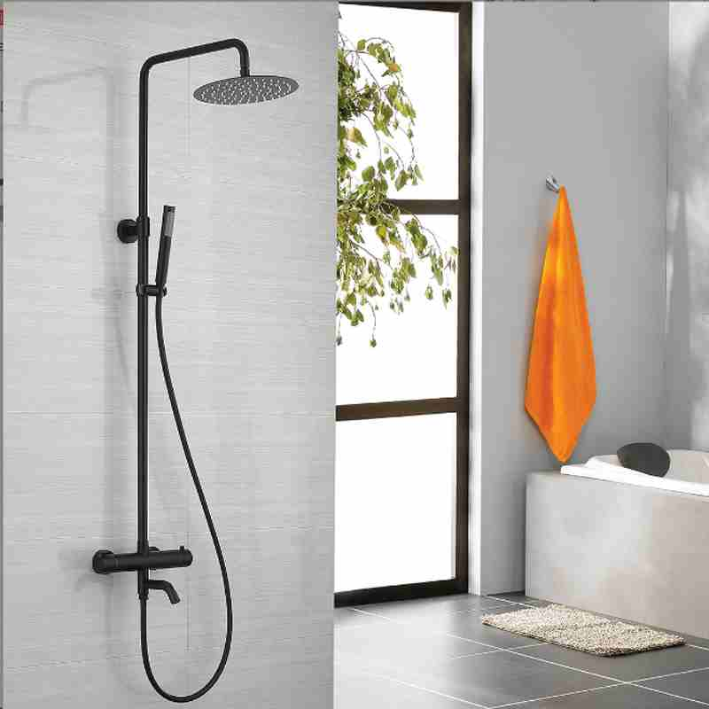 Factory SupExposed Wall Mount Single Handle Handheld Sprayer Bathroom Shower Faucetplier Exposed Chrome Brass Bath Mixer Shower Faucet With Handheld Shower