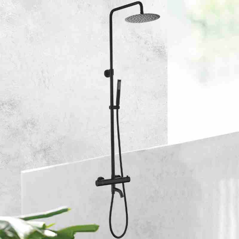 Exposed Wall Mount Single Handle Handheld Sprayer Bathroom Shower Faucet